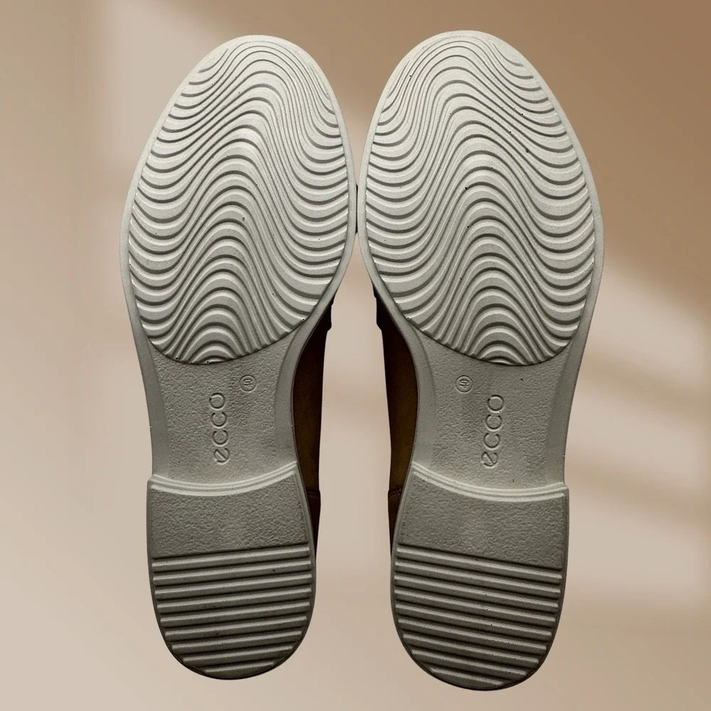ecco Fluidform Ladies Dress Classic Beige Penny Loafers Sz RU 40 US 9-9.5  NIB